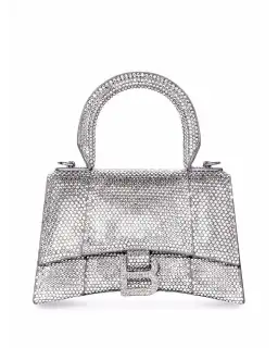 Balenciaga Crystal Embellished Hourglass Tote Bag Grey for rent on The Volte - image 1