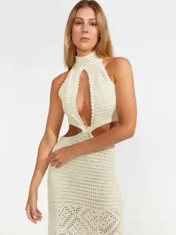 Alice McCall Salty Kisses Midi Dress Porcelain White Size 12 / L for rent on The Volte - image 6