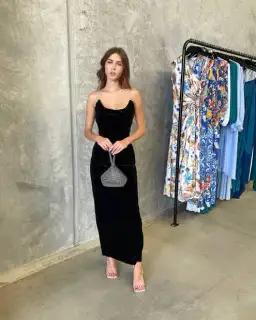 Effie Kats Koi Gown Black Size S / Au 8 for rent on The Volte - image 2