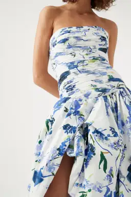 Aje Violette Bubble Hem Maxi Dress Lavenders Of Provence Print Size 6 for rent on The Volte - image 4