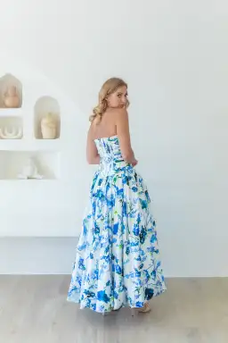 Aje Violette Bubble Hem Maxi Dress Lavenders Of Provence Print Size 6 for rent on The Volte - image 6