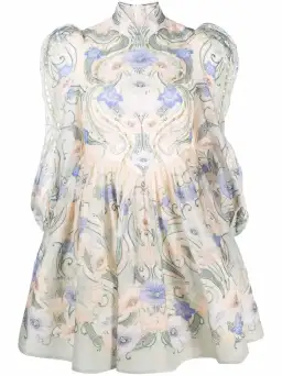 Zimmermann Rhythm Poppy Mini Dress Sage Noveau Size 0/Au 6 for rent on The Volte - image 3