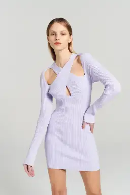 Henne Ollie Knit Dress Lilac Size 10 / M for rent on The Volte - image 5