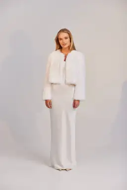 Bubish Lola Crop Jacket White Size 10 for rent on The Volte - image 1