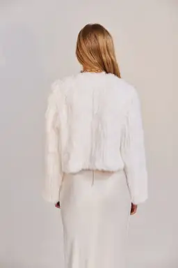 Bubish Lola Crop Jacket White Size 10 for rent on The Volte - image 3