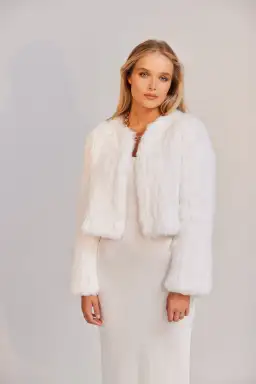 Bubish Lola Crop Jacket White Size 10 for rent on The Volte - image 2