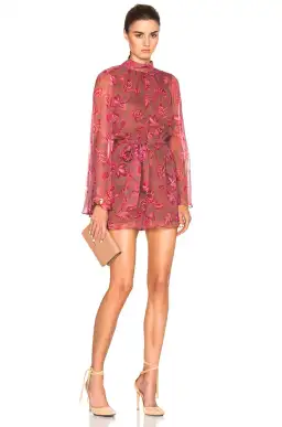 Zimmermann Karmic Flare Sleeve Playsuit in Paisley Chintz