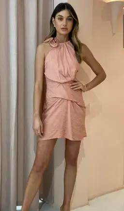 One Fell Swoop Orcale Mini Dress Pink Size 8 for rent on The Volte - image 3