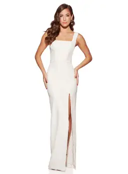 Samantha Rose Aleese Split Pencil Dress White Size 12 