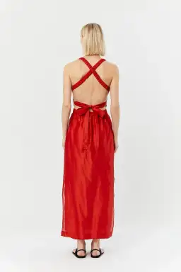 Sir the Label Lucelia Cross Back Dress Red Size 0 / AU 6  for rent on The Volte - image 2