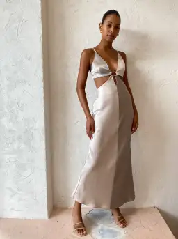 Bec & Bridge Felix V Maxi Dress Stone Size 8 for rent on The Volte - image 2