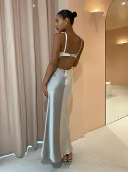 Bec & Bridge Felix V Maxi Dress Stone Size 8 for rent on The Volte - image 3