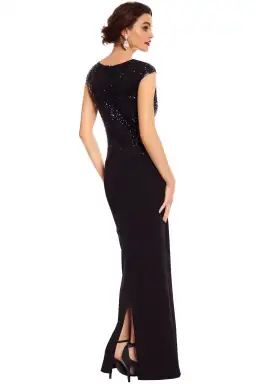 Elle Zeitoune Sequin Ruby Dress Black Size 12 for rent on The Volte - image 2