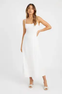 Kookai Hayman Tie Back Dress White Size 38/Au 10 