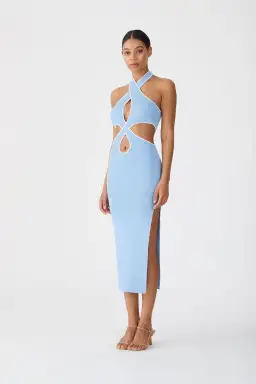 San Sloane The Monica Midi Dress Blue Size 8 for rent on The Volte - image 2