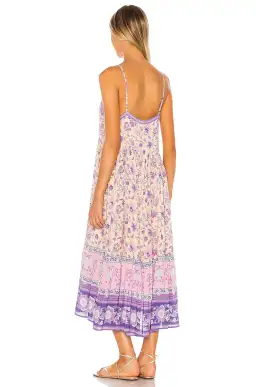 Spell X REVOLVE Portobello Road Strappy Midi Dress Lavender Print Size M/ Au 10 for rent on The Volte - image 3