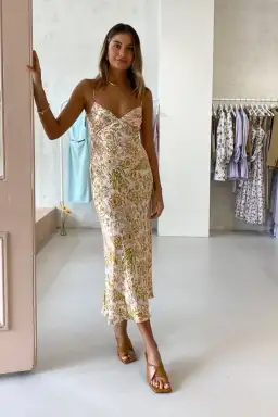 Bec & Bridge Floria Midi Dress in Print Size 10