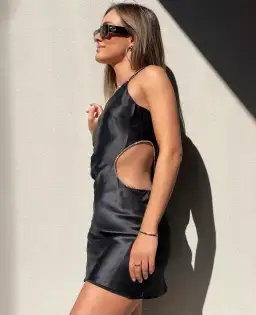 Michael Lo Sordo  Luna Mini Dress Black Size 6 for rent on The Volte - image 3