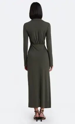 Bec & Bridge Evoke Long Sleeve Maxi Dress Khaki Green Size 6 / XS for rent on The Volte - image 3