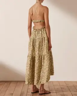 Shona joy Orion Backless Midi Dress Floral Size 10  for rent on The Volte - image 3