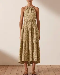 Shona joy Orion Backless Midi Dress Floral Size 10  for rent on The Volte - image 1