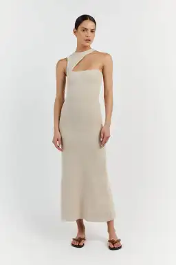 Dissh Adalyn Asym Midi Dress Stone Size 10 / M for rent on The Volte - image 1