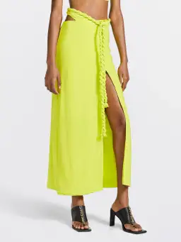 Dion Lee Rope Wrap Skirt Acid Yellow Size 8 for rent on The Volte - image 2