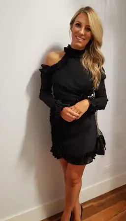 Zimmerman Moncur Asymmetric Mini Dress Black Size 0/AU 8