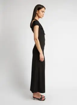 Christopher Esber Quartz Split Ruched Tank Dress Black Size 8 for rent on The Volte - image 2
