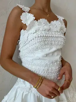 Helen O'Connor Kahlo Dress Ivory Size 8 for rent on The Volte - image 3