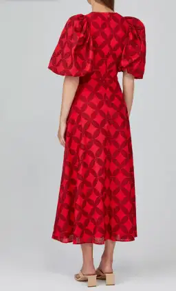 Acler Hamilton Midi Dress Red Size 10  for rent on The Volte - image 3