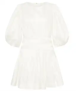 Aje Tidal Tucked Mini Dress White Size 8 / S for rent on The Volte - image 4