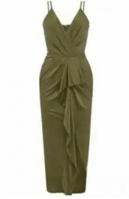 SHEIKE - Olive green cocktail dress - size 10 for rent on The Volte - image 2