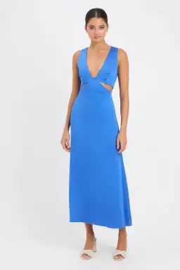 Kookai Milan Cut Out Dress Sapphire Size 36 / Au 8