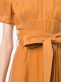 Alice McCall Eyes on You Midi Dress Brown Size 8 for rent on The Volte - image 4