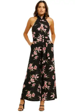 Pasduchas Caprice Pantsuit Black Floral Size 12  for rent on The Volte - image 1