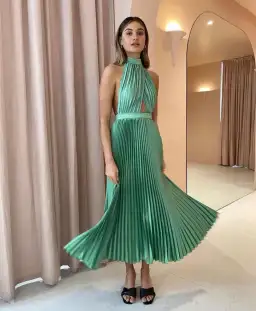 L’idee Renaissance Gown in Sea Green Size 8