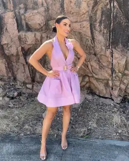 Zimmermann High Tide Tuxedo Mini Dress Lilac Size 1 / Au 10