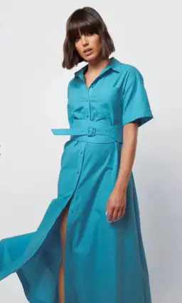 Mossman The Blue Light Shirt Dress Blue Size 16 for rent on The Volte - image 3