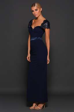 Elle Zeitoune Navy Blue Dolton Dress size 12 for rent on The Volte - image 1