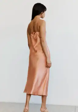 Third Form Crush Bias One Shoulder Midi Dress Guava Peach Size 10 for rent on The Volte - image 2