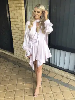 Acler Doheny Dress in Blush Size 14 for rent on The Volte - image 3