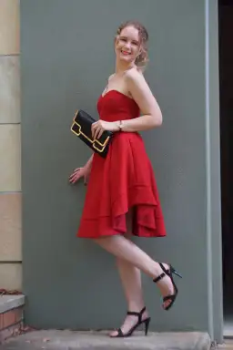 Pilgrim Midnight Chaos Dress in Red Size 6 for rent on The Volte - image 1