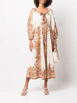 Zimmermann Moonshine Scoop Linen Maxi Dress Caramel Lily Size 0P / AU 6 for rent on The Volte - image 1