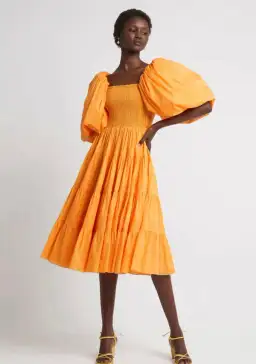 Aje Midi Cherished Dress Orange Size 8 / S for rent on The Volte - image 1