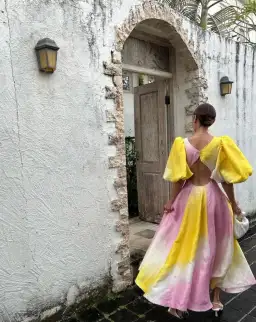 Aje Cloud Burst Midi Dress Tie Dye Print Size 6 for rent on The Volte - image 3