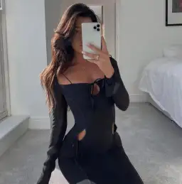 House of CB Ophelia Black Cutout Midi Dress Black Size 10 for rent on The Volte - image 3