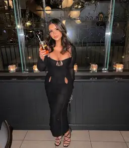 House of CB Ophelia Black Cutout Midi Dress Black Size 10 for rent on The Volte - image 5