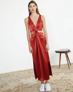 Nanushka Regina Dress Size Red XS/Au 6  for rent on The Volte - image 1
