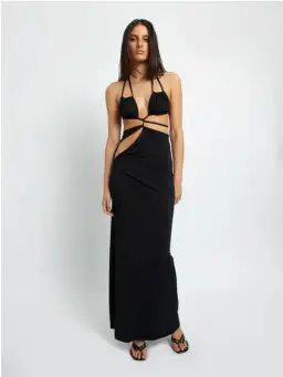 Christopher Esber Displace Dress Black Size 6 / XS for rent on The Volte - image 2